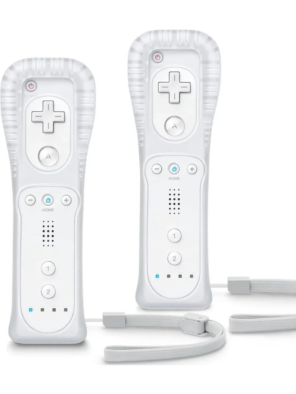 Remote Controller for Wii & Wii U - 2 Pack with Silicone Case & Wrist Strap
